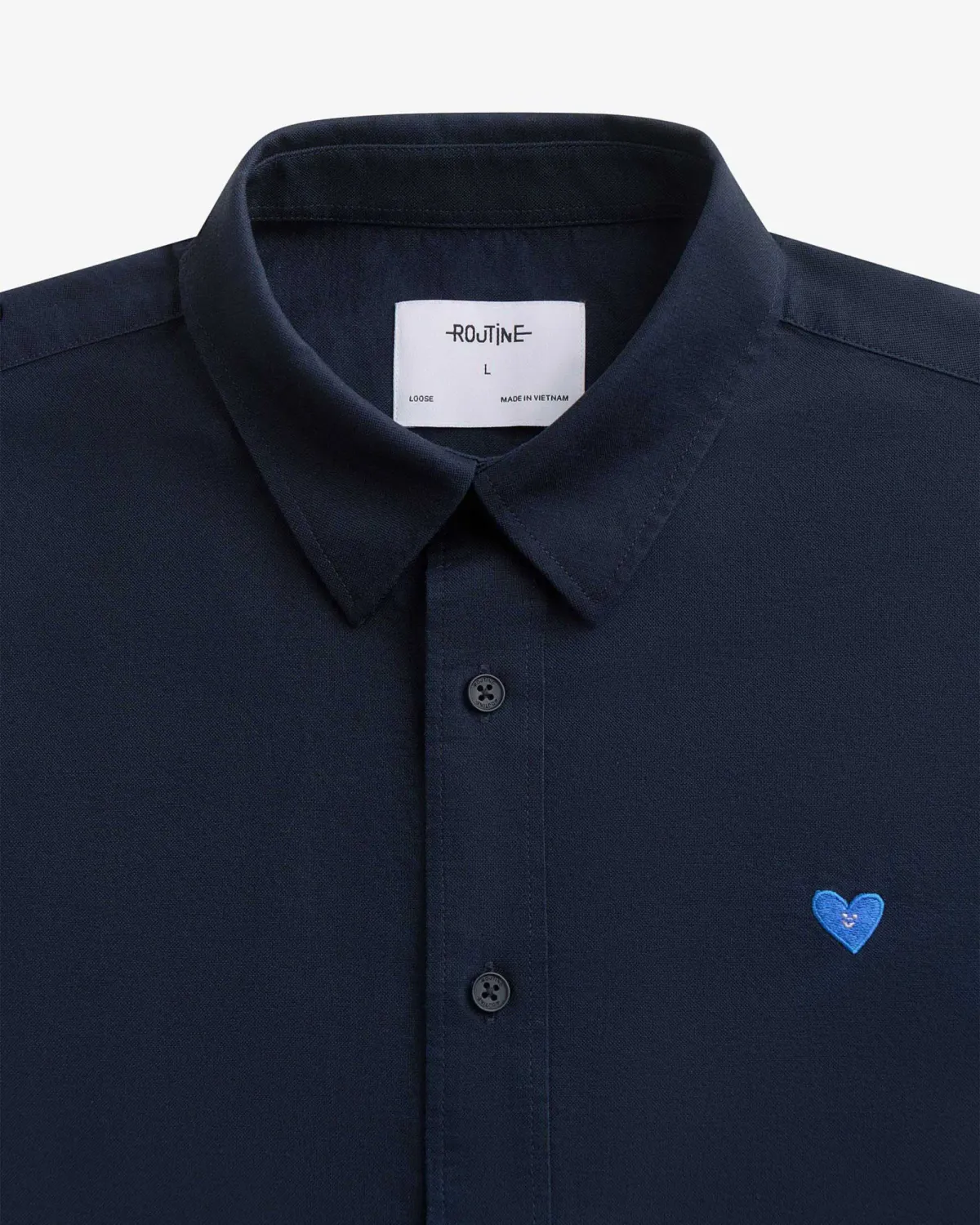 Áo sơ mi tay dài oxford thêu hoạ tiết form Loose (2 màu) - ROUTINE 10F24SHL015 | LASTORE MENSWEAR