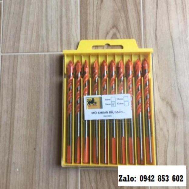 Mũi Khoan Đa Năng 2 cạnh, Mũi khoan Gạch Men, Tường Bê Tông, Gỗ, Sắt 6mm 8mm 10mm 12mm