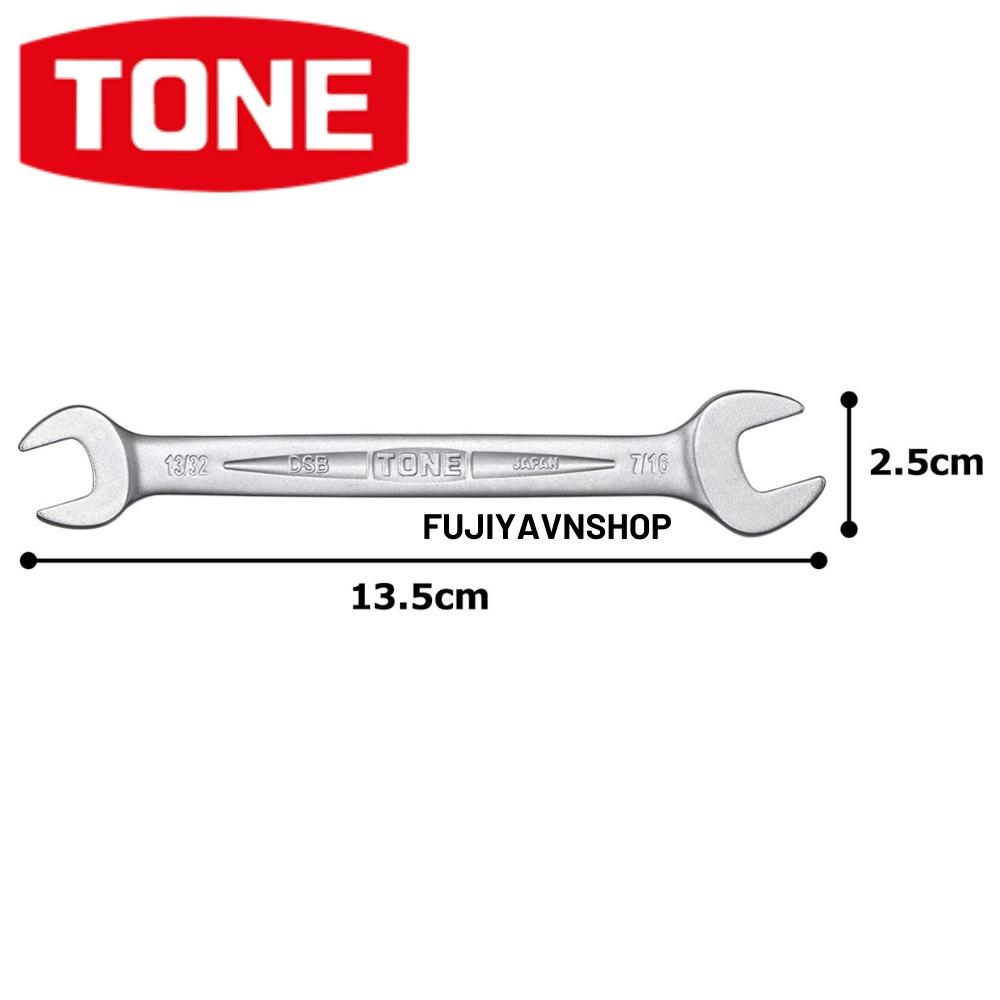 Cờ lê 2 đầu miệng hệ inch 13/32 × 7/16 Tone DSB-1314