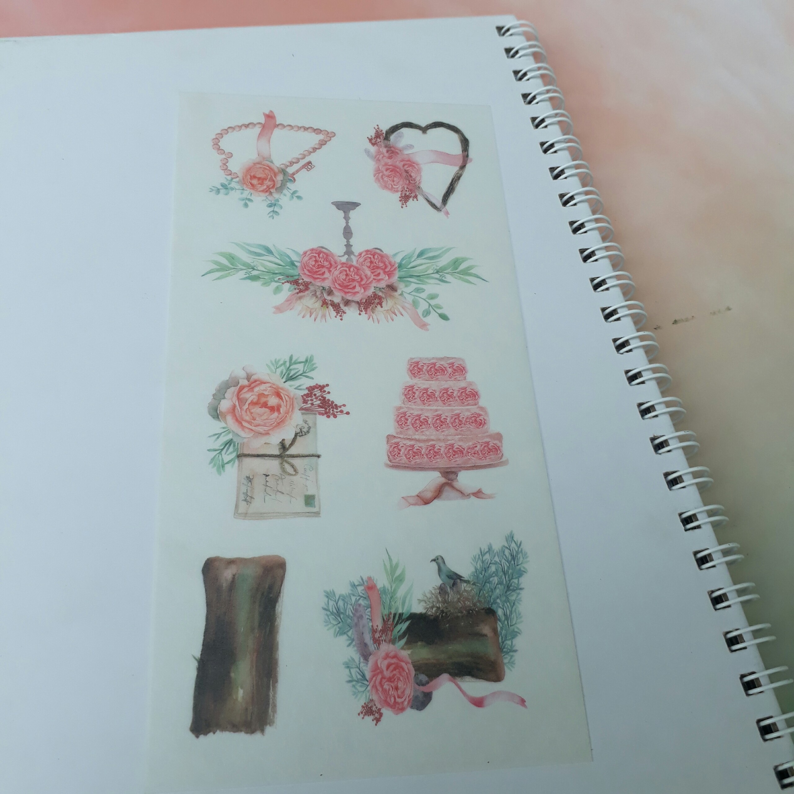 Bộ 6 Tấm Sticker Bữa Tiệc Hoa Hồng
