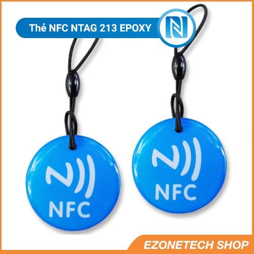 Thẻ Từ NFC NTag213 Ghi Đọc Bằng Điện Thoại Chất Liệu EPOXY Móc Khóa