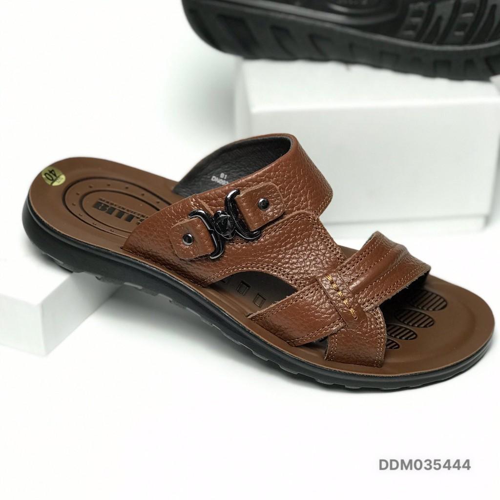 Dép da nam cao cấp DDM035444-NAU