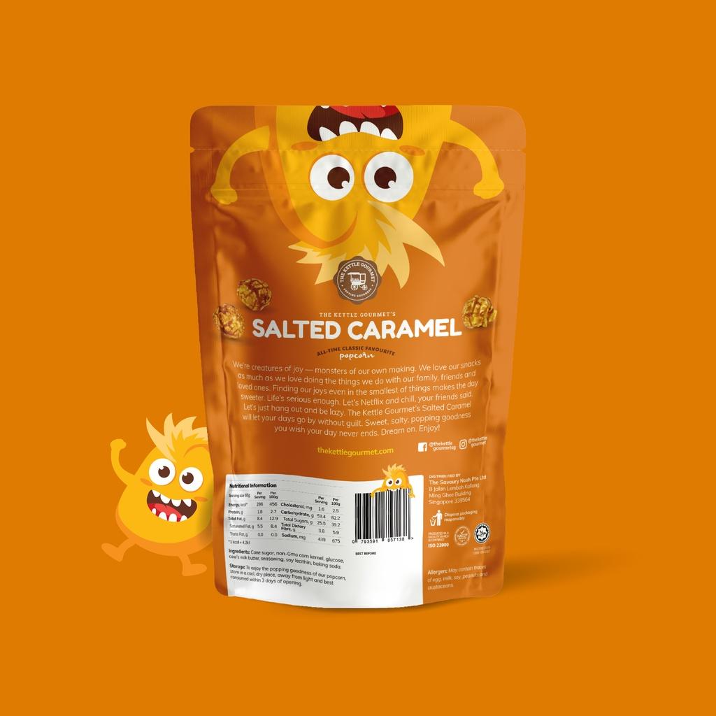 BẮP RANG BƠ VỊ CARAMEL MUỐI THƯƠNG HIỆU THE KETTLE GOURMET - SALTED CARAMEL POPCORN 65G / BỊCH