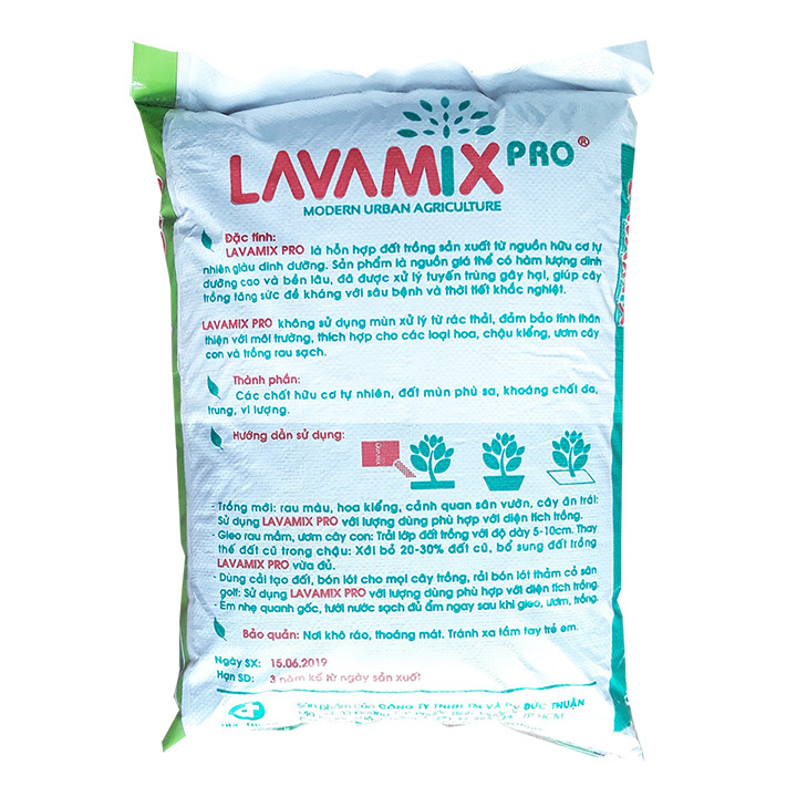 ĐẤT HỮU CƠ CAO CẤP LAVAMIX PRO CÔNG NGHỆ HÀ LAN (20dm3)