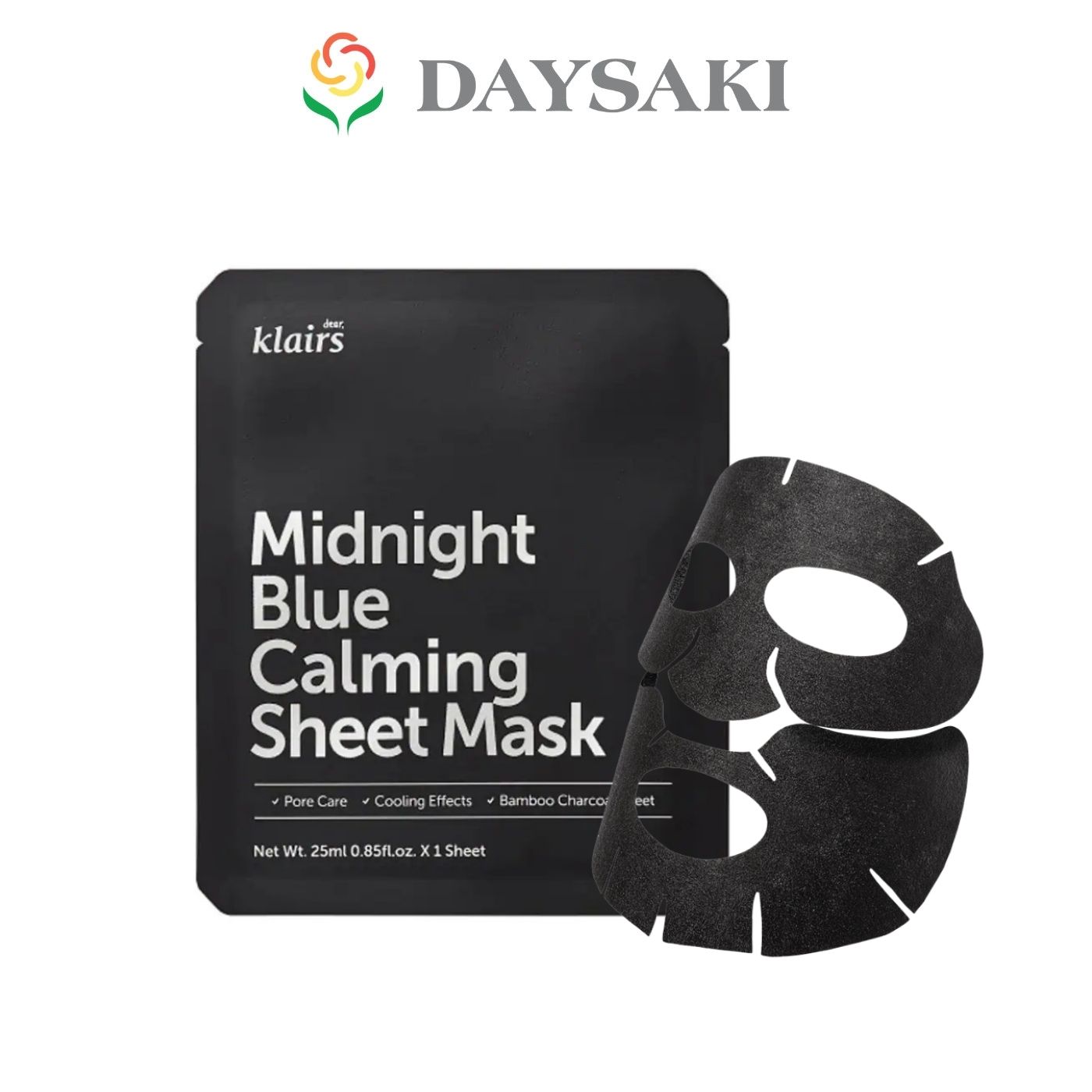 Klairs Mặt Nạ Hỗ Trợ Làm Sạch &amp; Dịu Mát Da Midnight Blue Calming Sheet Mask 25ml