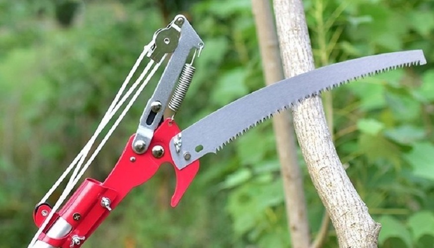 Bộ Kéo + Cưa Cắt Cành Trên Cao Có Dây Rút Chuyên Dụng - Lưỡi Hợp Kim SK5 Cao Cấp