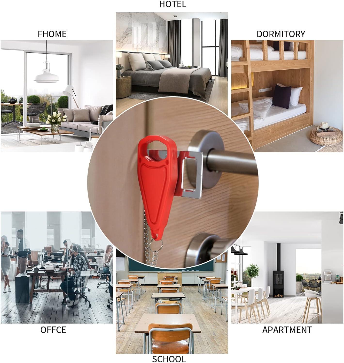 Khóa cửa di động 2 gói cho khách sạn, gia đình, phòng ngủ, căn hộ