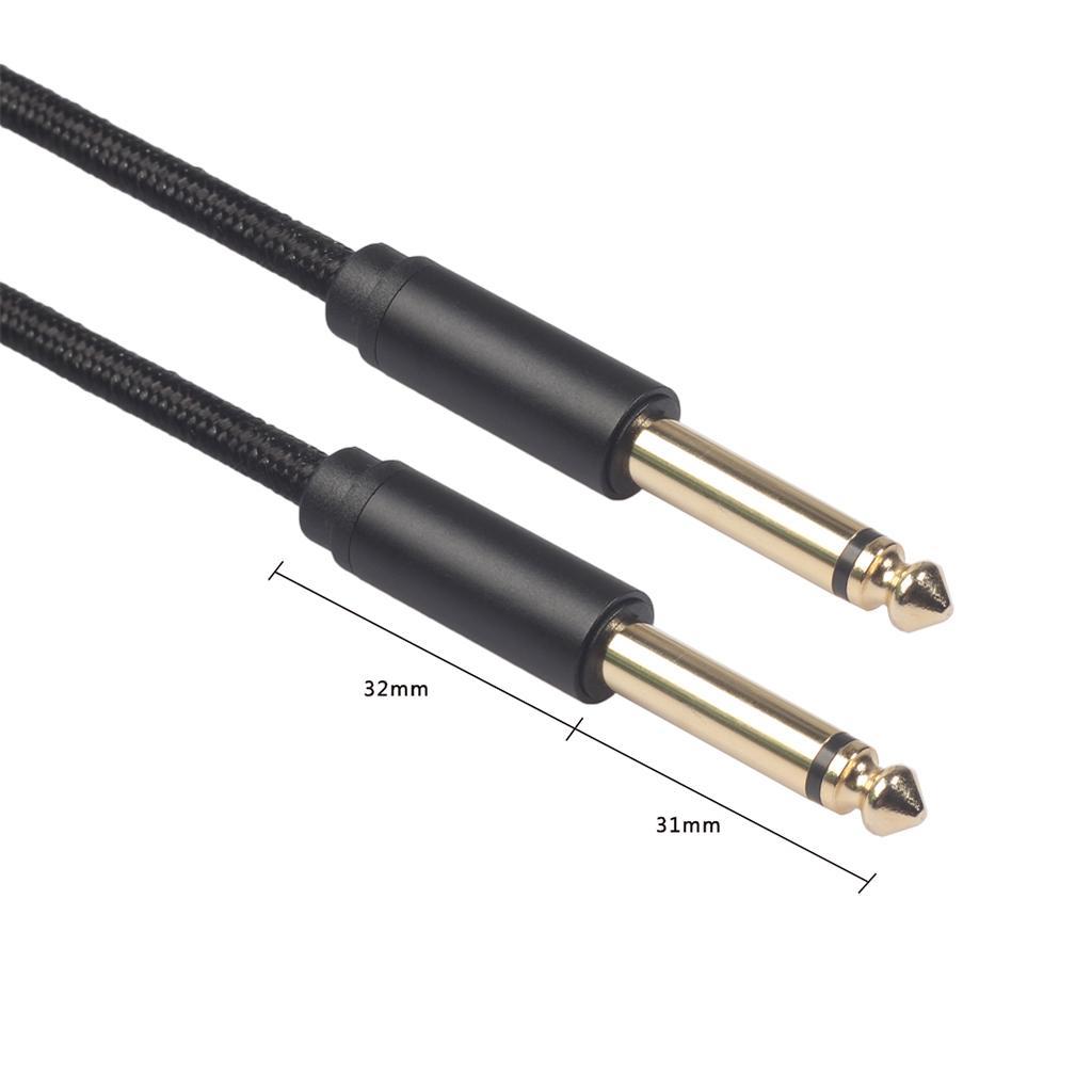Gold 1/4" Male to Male Adapter Low Noise High Fidelity for