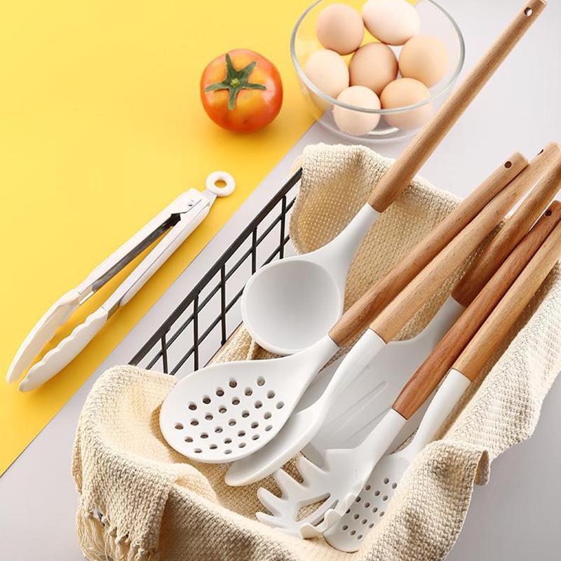 Thiết Kế Sáng Tạo Không Dính Dụng Cụ Nấu Ăn Bộ Ốp Đồ Dùng Nhà Bếp Bộ Đồ Dùng Nhà Bếp Rây Lọc Thìa Đũa Cạp Nướng Tiện Ích