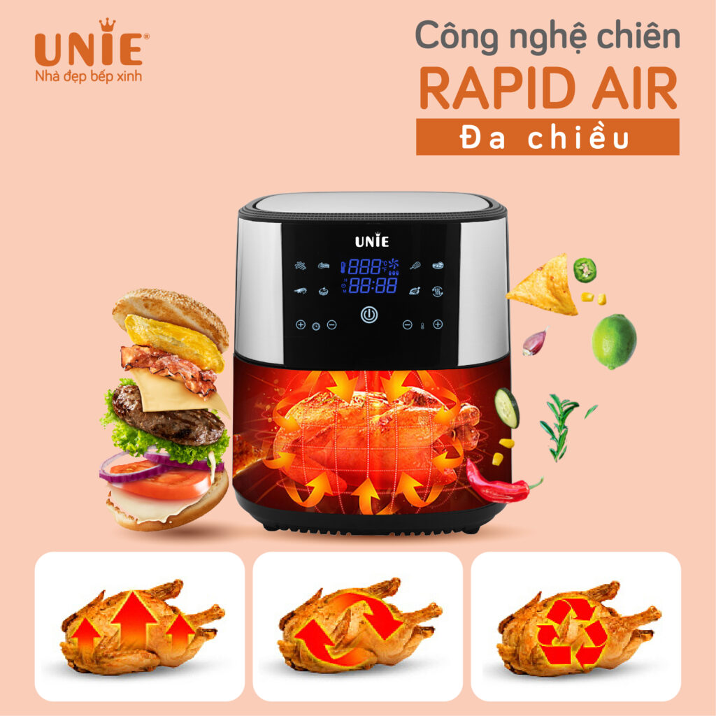 Nồi chiên không dầu đa năng Unie UE-800. Hàng chính hãng