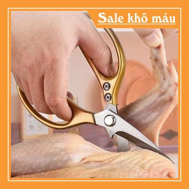 Dụng Cụ Đa Năng-Kéo Nhật Cắt Thực Phẩm SK5 Vàng-Tay Thép