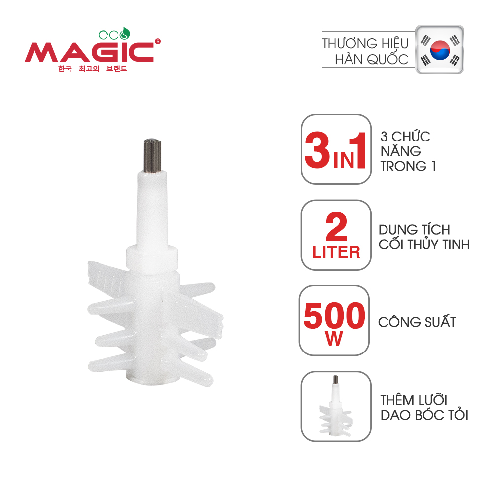 Máy xay thực phẩm đa năng 3in1 Magic Eco AC-17 2L - Hàng chính hãng