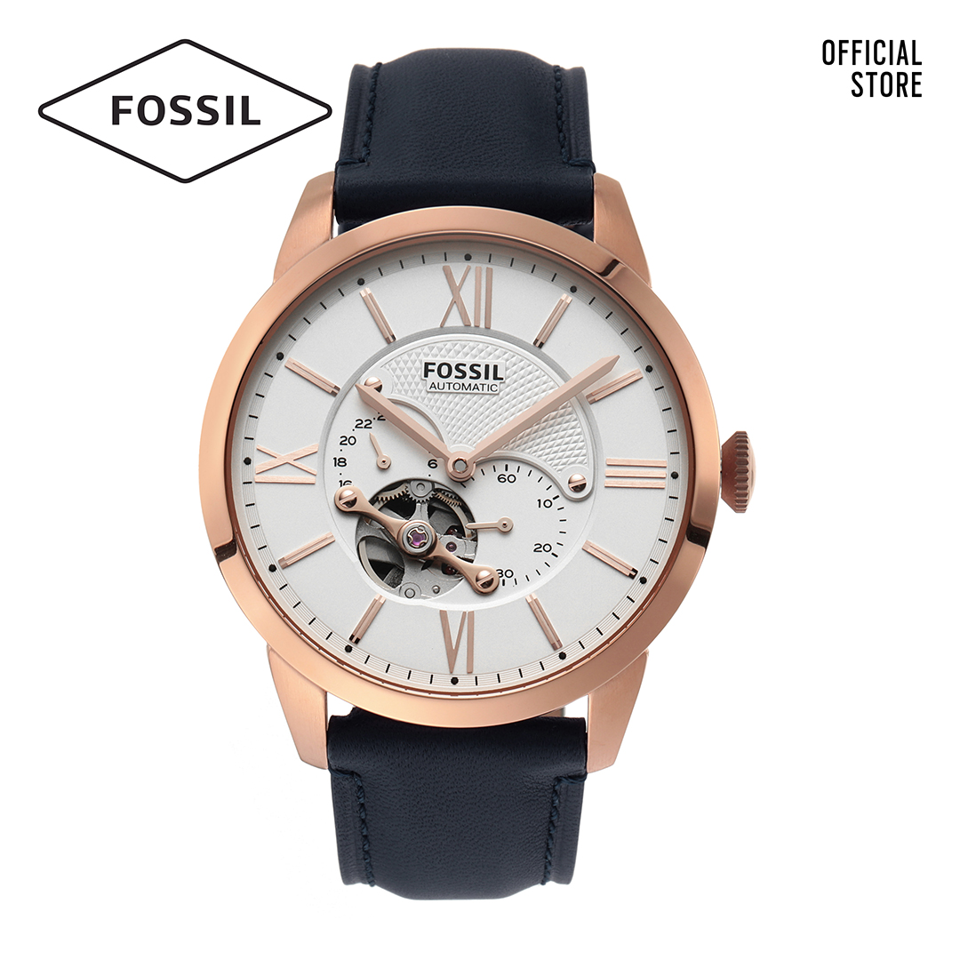 Đồng hồ nam FOSSIL dây da Townsman Automatic ME3171 - màu xanh dương