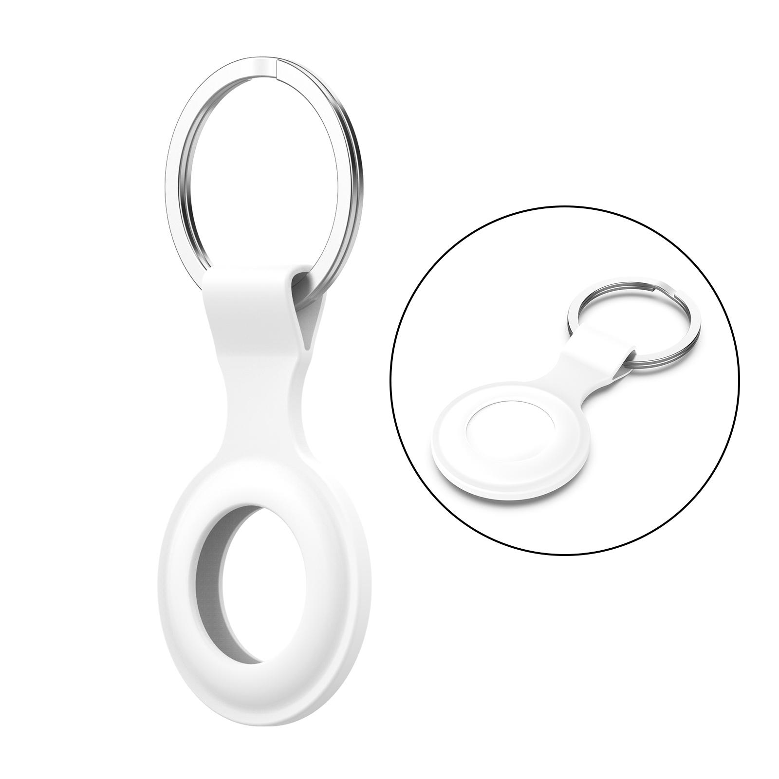 Soft Silicone Protective Sleeve Cover for Airtags Tracker, with Keychain Ring Anti-Scratch Lightweight Sweat-proof, Scratch-resistant