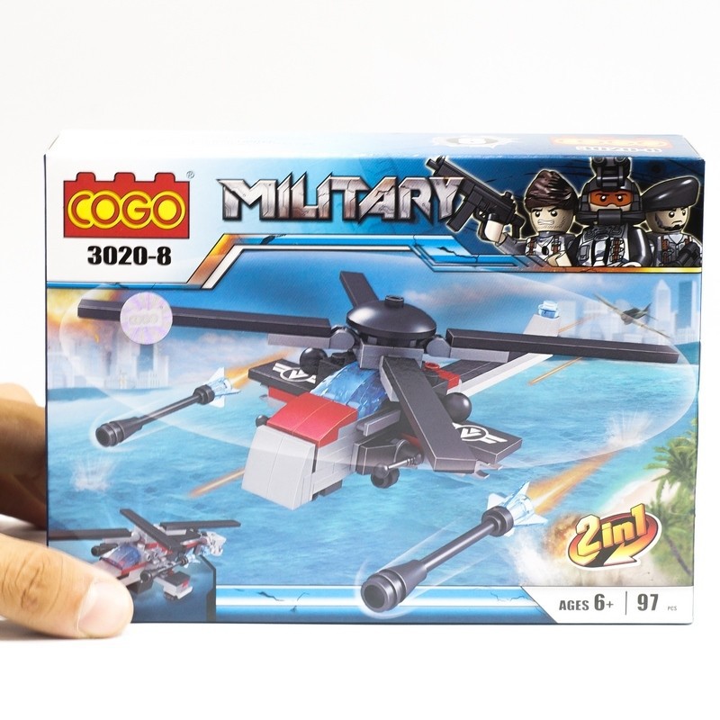 COGO - CITY - 3020 - COMBO 8 HỘP Mô Hình Lắp Ráp Tàu - RôBot