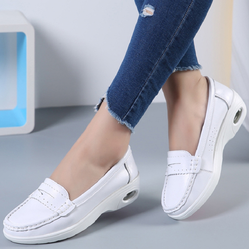 Women's flat Loafer Air Cushion Low Top Nurse Shoes