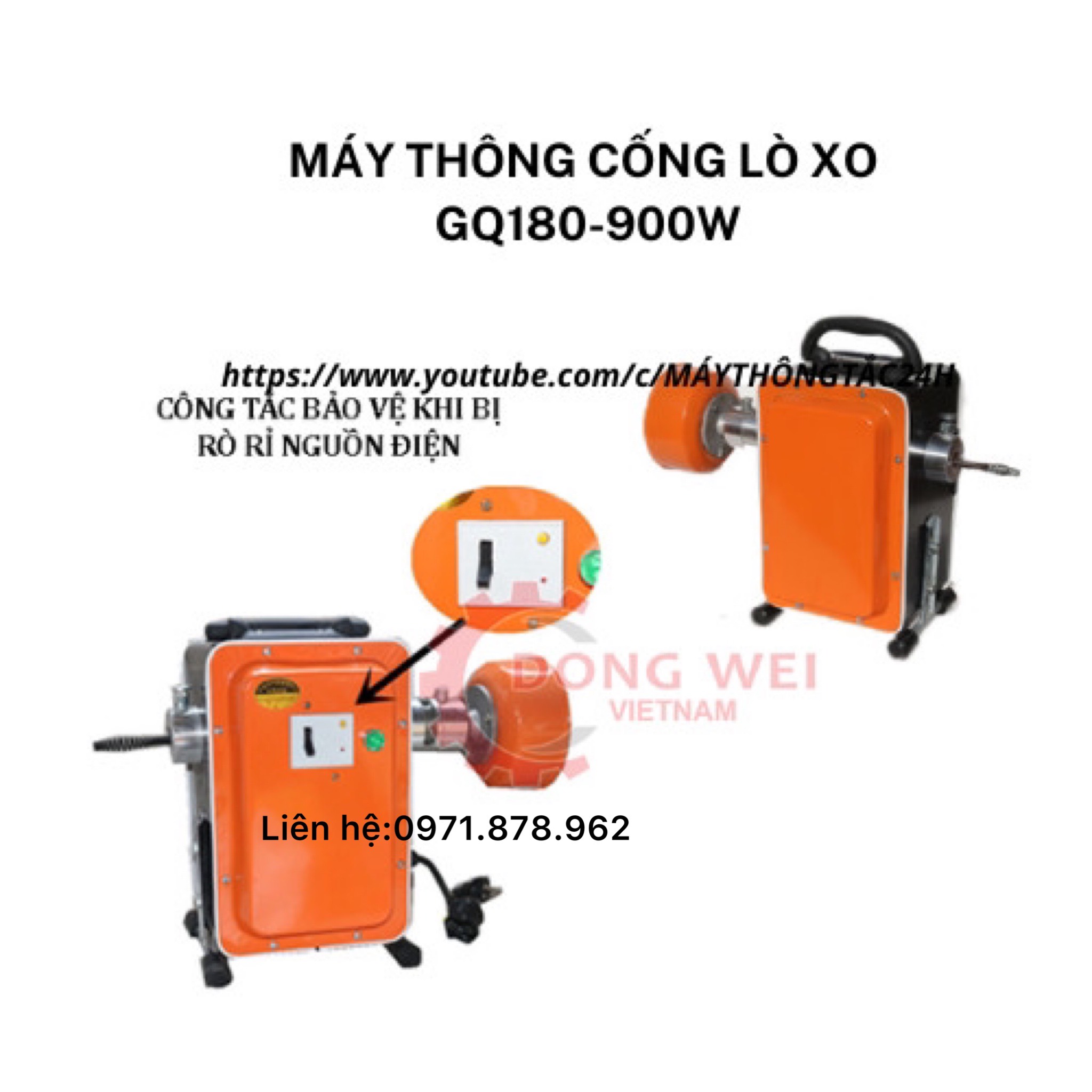 Máy thông cống GQ180 - công suất 900w