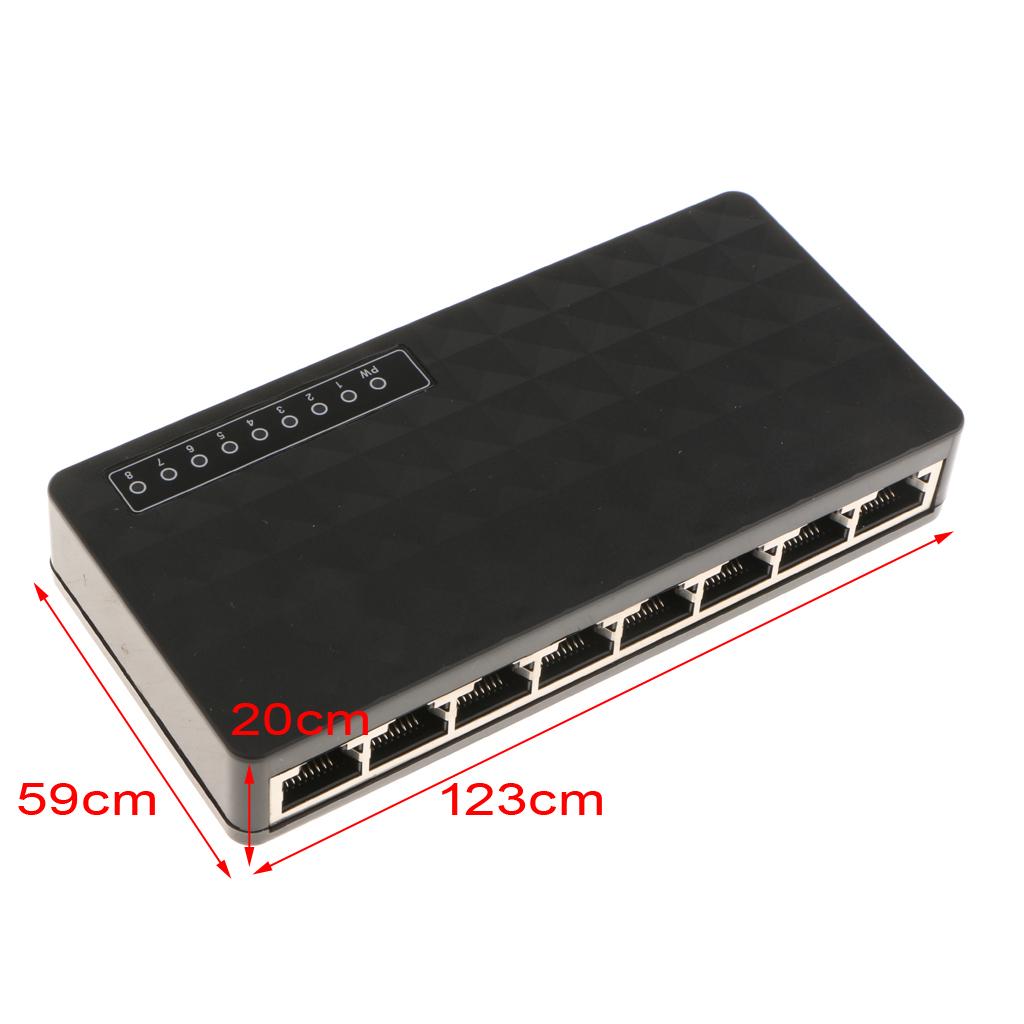 10/100Mbps 8-Port Network Switch LAN Ethernet Desktop RJ45 Network Adapter