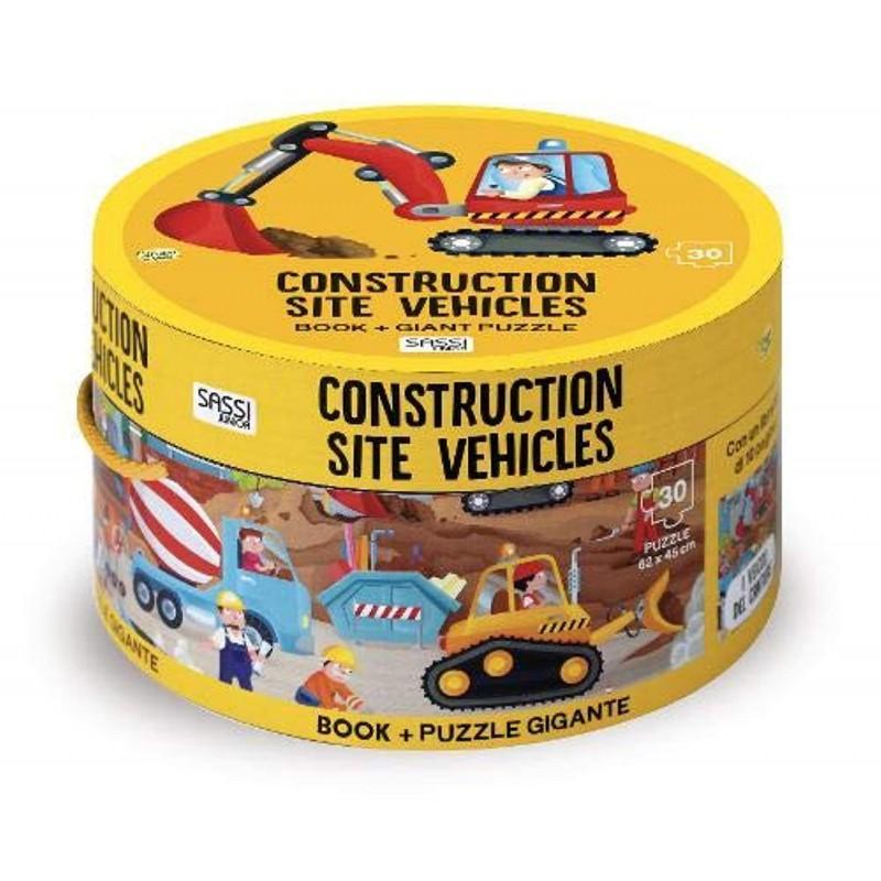 Round Boxes - Construction Site Vehicles