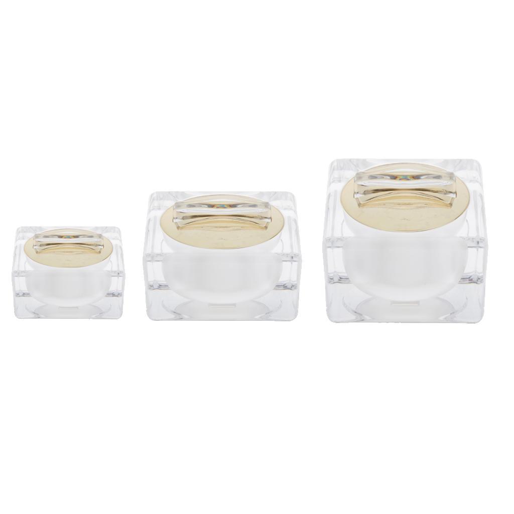 Empty Acrylic Cosmetic Jar Travel Cream Lotion Container with Inner Lid