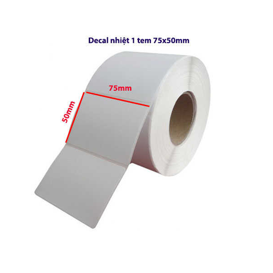 Decal nhiệt in đơn GHTK,giấy in tem 75x50 mm cuộn 30m