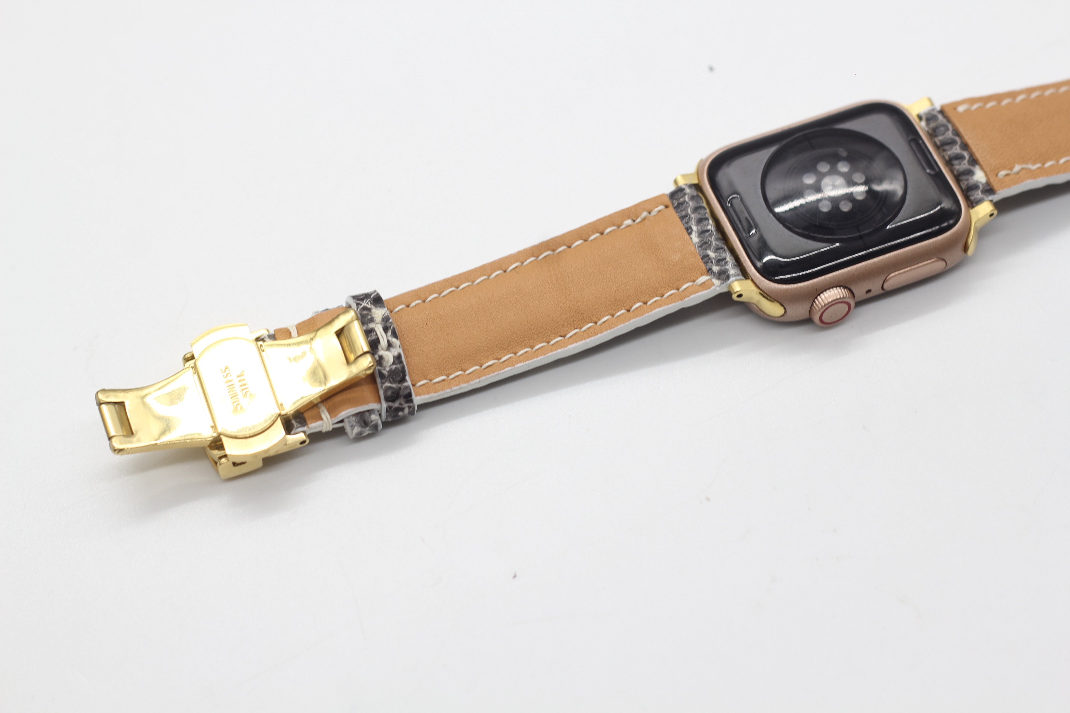 DÂY DA KỲ ĐÀ THẬT HANDMADE HÀNG CHÍNH HÃNG SONGHAN LEATHER , DÂY ĐEO THAY THẾ CHO APPLE WATCH PHÙ HỢP CÁC DÒNG SERIES 1-2-3-4-5-6-SE-7, SẢN PHẨM KÈM ADAPTER KÈM KHÓA AWLZ-02