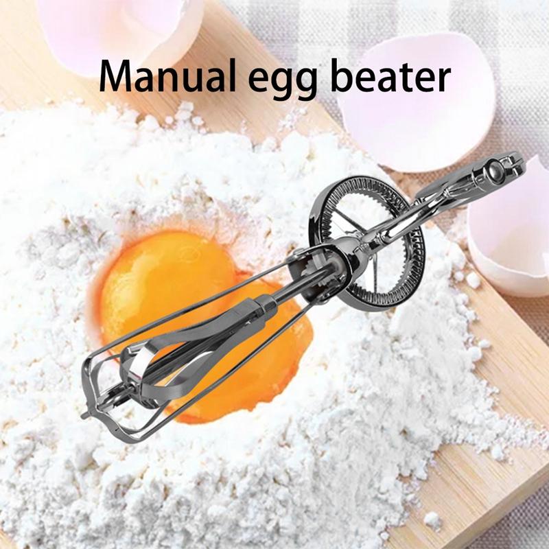 Đồng Hồ Nam Dây Thép Không Gỉ Quay Bằng Tay Trứng Be, Tay Cầm Đánh Trộn Bình Lắc, Nấu Ăn Nhà Bếp Tiện Ích, Trứng Máy Xay Sinh Tố Khuấy Dụng Cụ