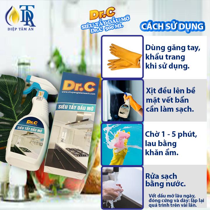 Siêu tẩy dầu mỡ Dr.C 500 ml