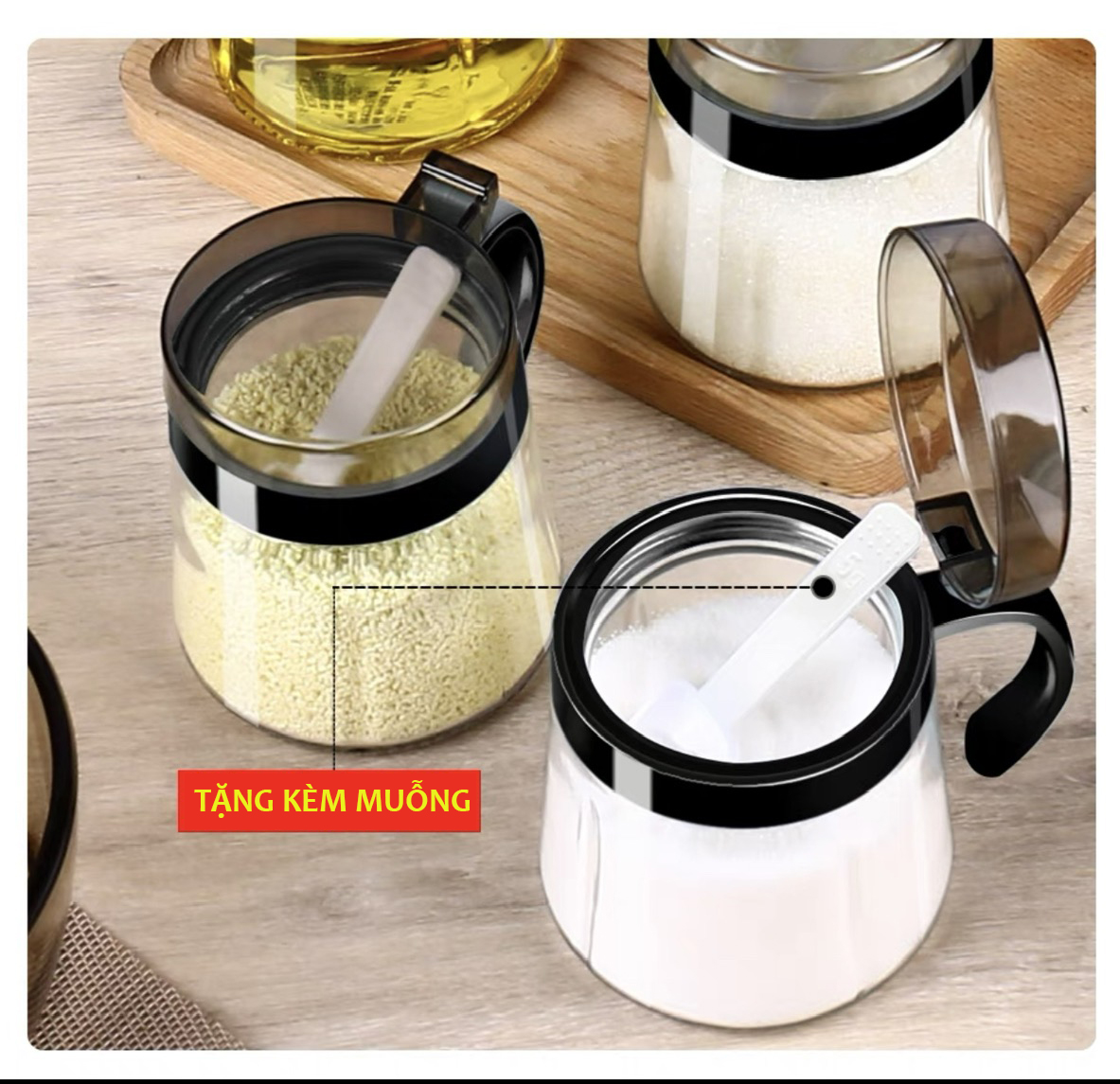 [Set 6 Món] Hũ Đựng Gia Vị, Lọ, Hộp, Hũ Thủy Tinh Đựng Gia Vị 500 ml Chống Nước, Ẩm Mốc, Côn Trùng