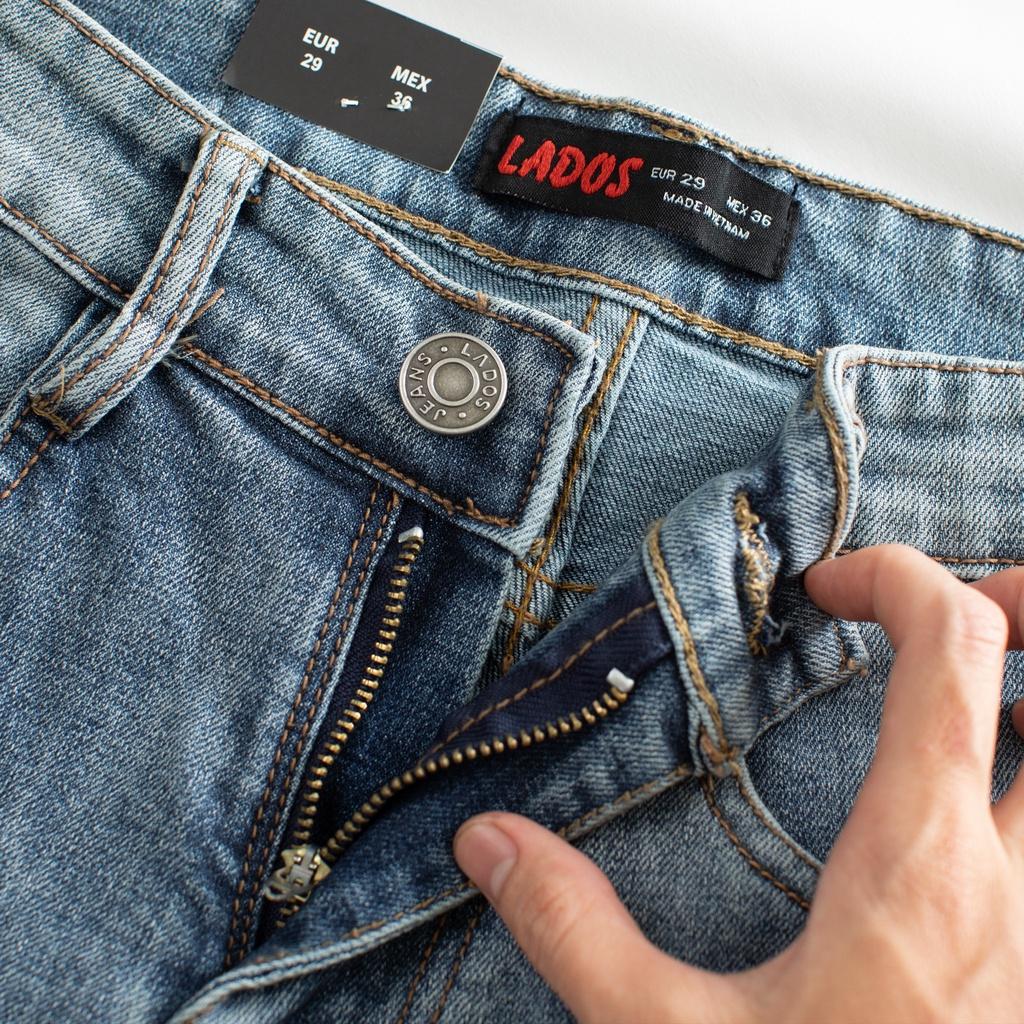 Quần Jeans nam trơn cao cấp form đứng LADOS-4084 co giãn, không ra màu, hàng chính hãng