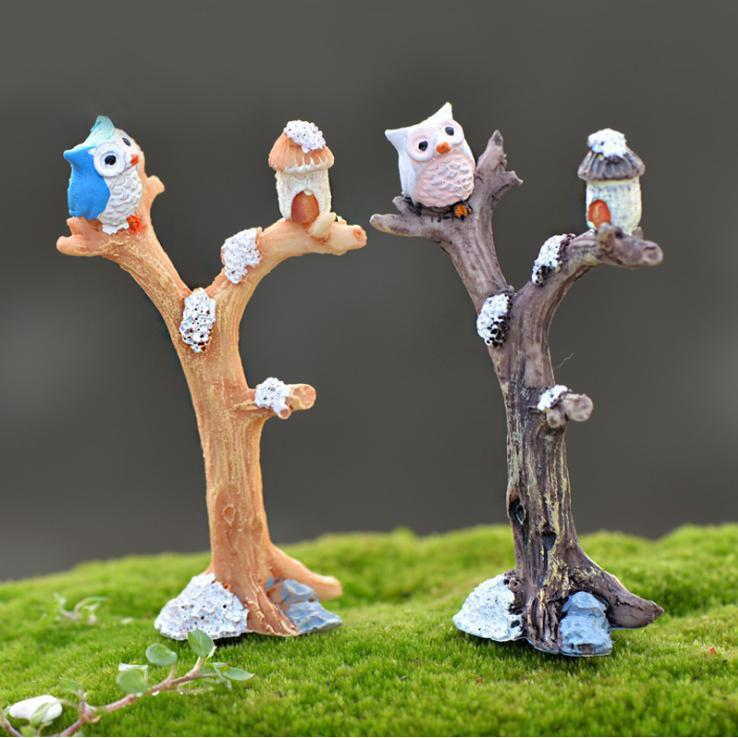 Nhà Cây Chim Cú Mèo trang trí tiểu cảnh, terrarium quà tặng trang trí