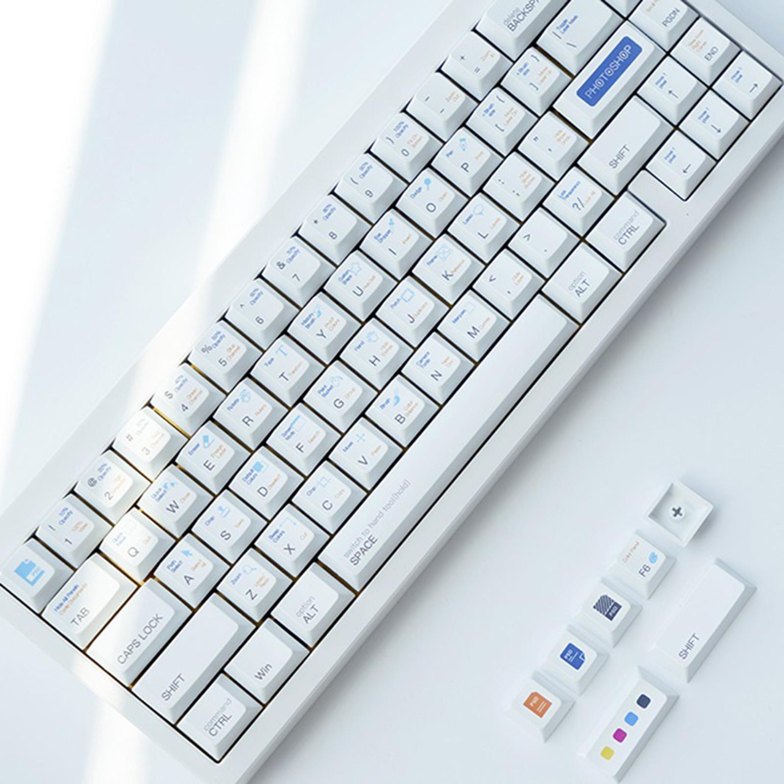 PBT 136 Keys Keycaps Cover for 64 72 87 Gaming Mechanical Keyboard Premium