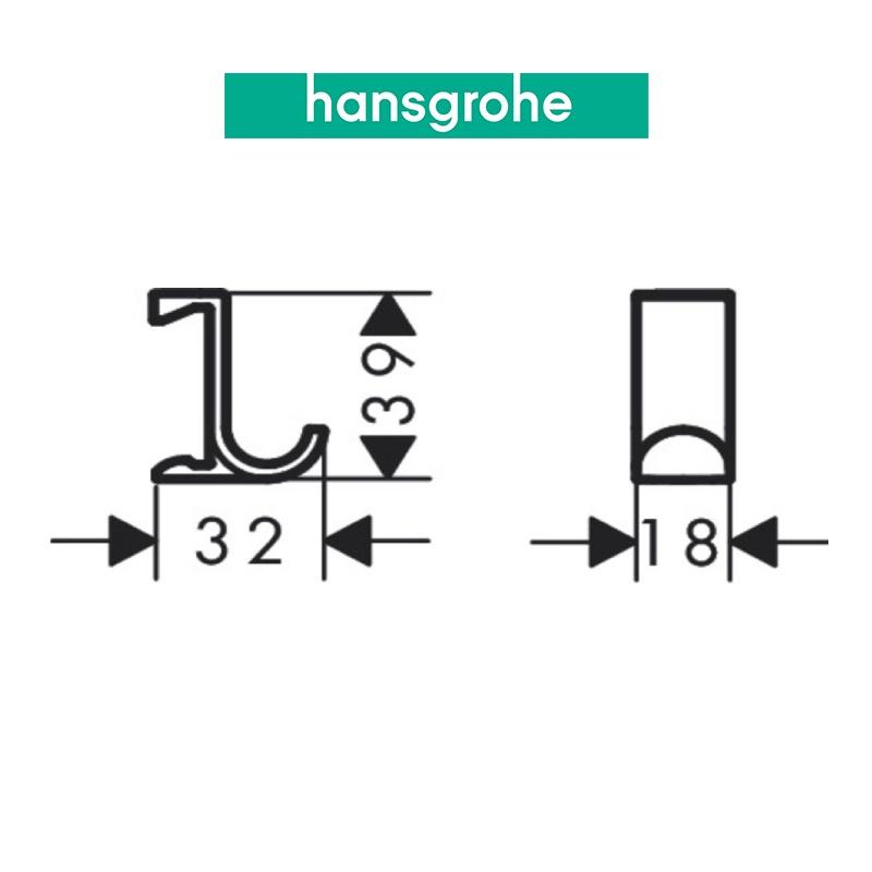 Móc treo khăn đôi hansgrohe 27914