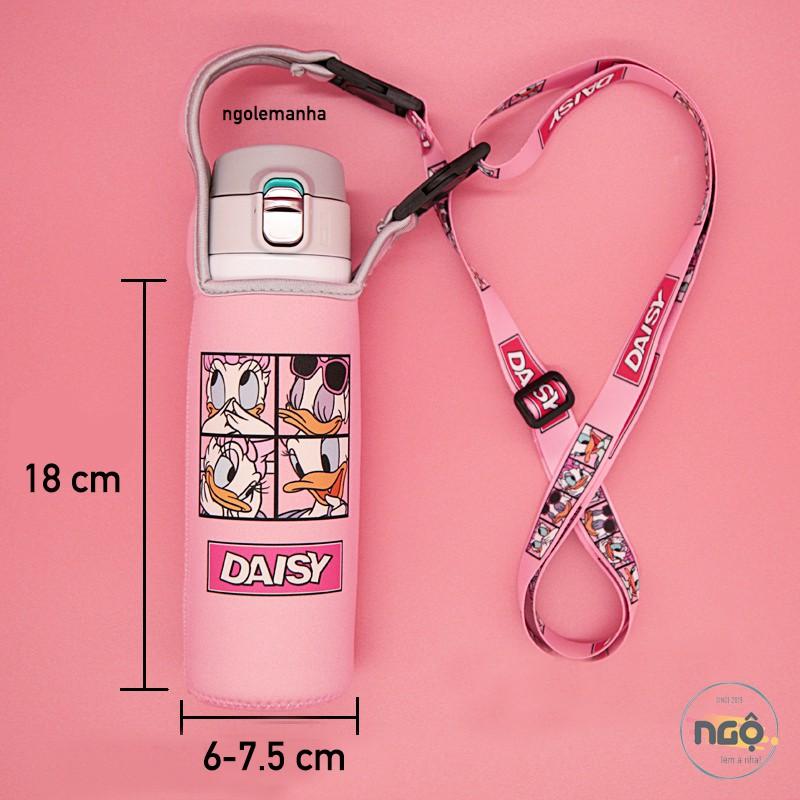 COMBO TÚI ĐỰNG BÌNH / LY GIỮ NHIỆT KÈM DÂY < 650ml - Họa tiết tươi sáng