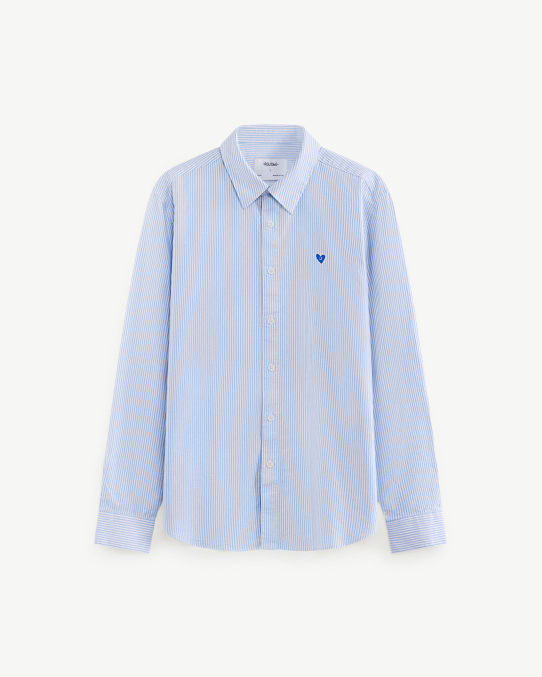 Áo sơ mi sọc ROUTINE có thêu. Fitted - 10S24SHL022 | LASTORE MENSWEAR