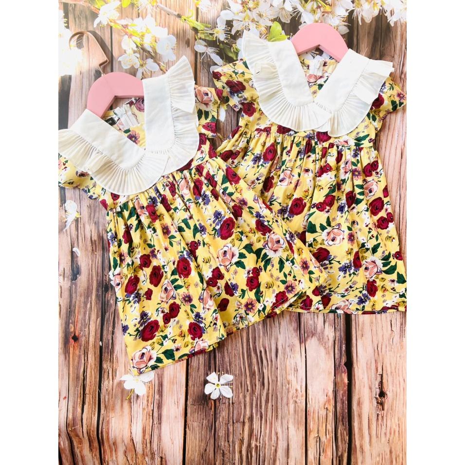 Váy bé gái, đầm bé gái hoa nhí họa tiết hoa hồng cực kỳ sang chảnh cho bé gái Mom's Choice