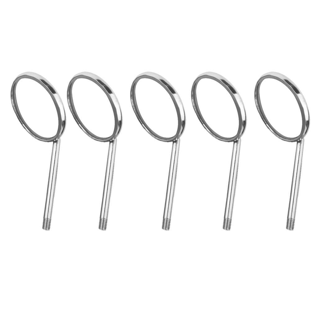Stainless Steel Dental Mirror Tool for Teeth Inspection Pack of 5