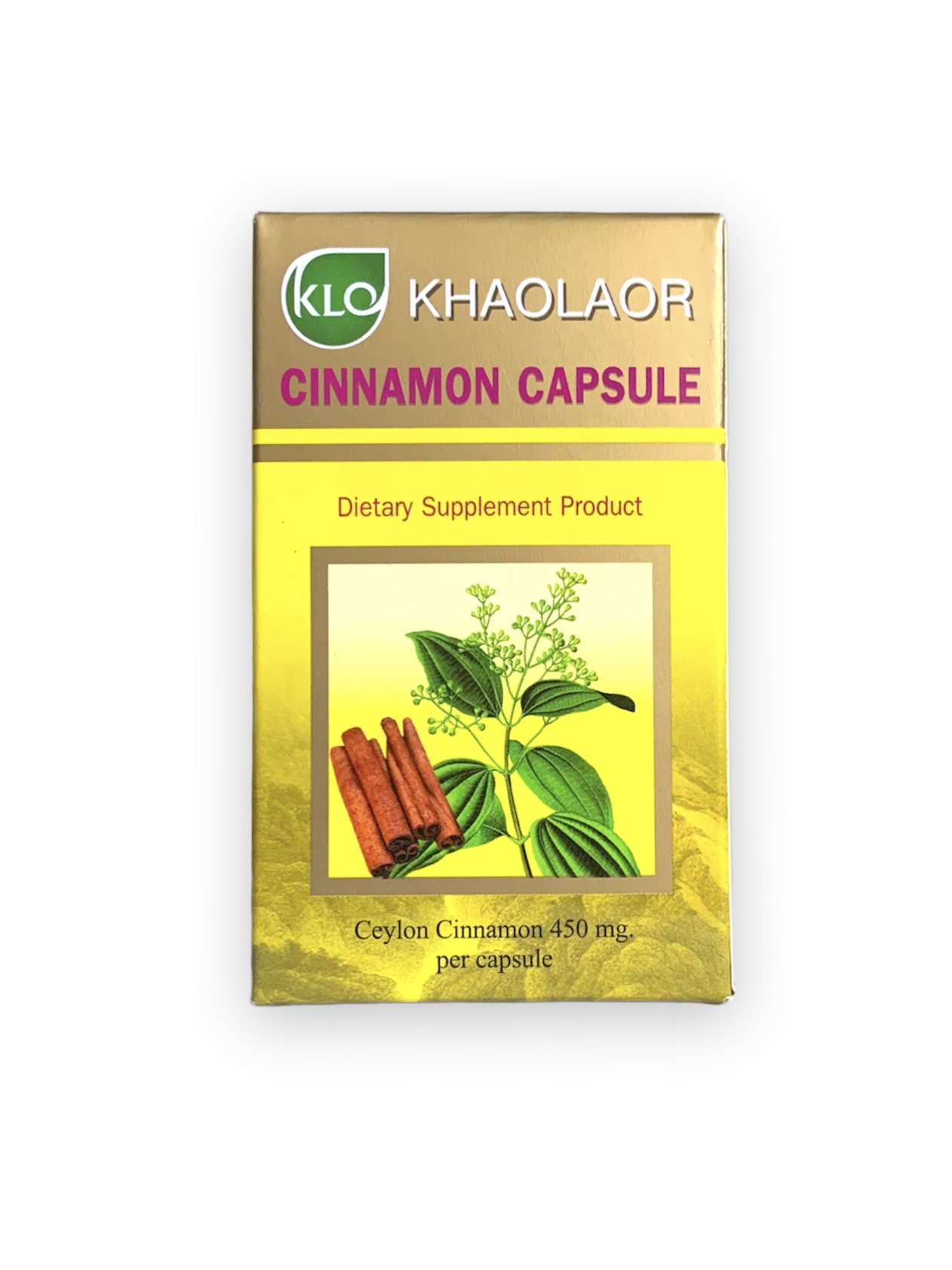 Thực phẩm Hỗ trợ điều trị Tiểu Đường ,giúp giảm lượng đường trong máu (100% Chiết xuất Thảo Dược) - Viên Quế Cinnamon Capsule (Made in Thái Lan)- Hộp 100 viên