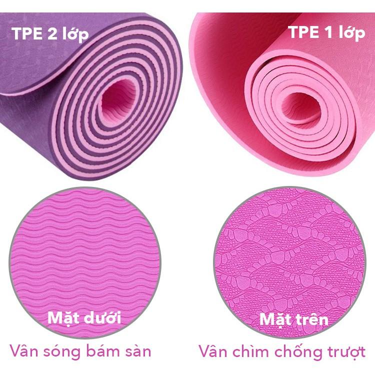 Thảm tập Yoga Gym chống trơn trượt 6mm-8mm miếng tập Yoga Gym thể dục tại nhà G-Sports