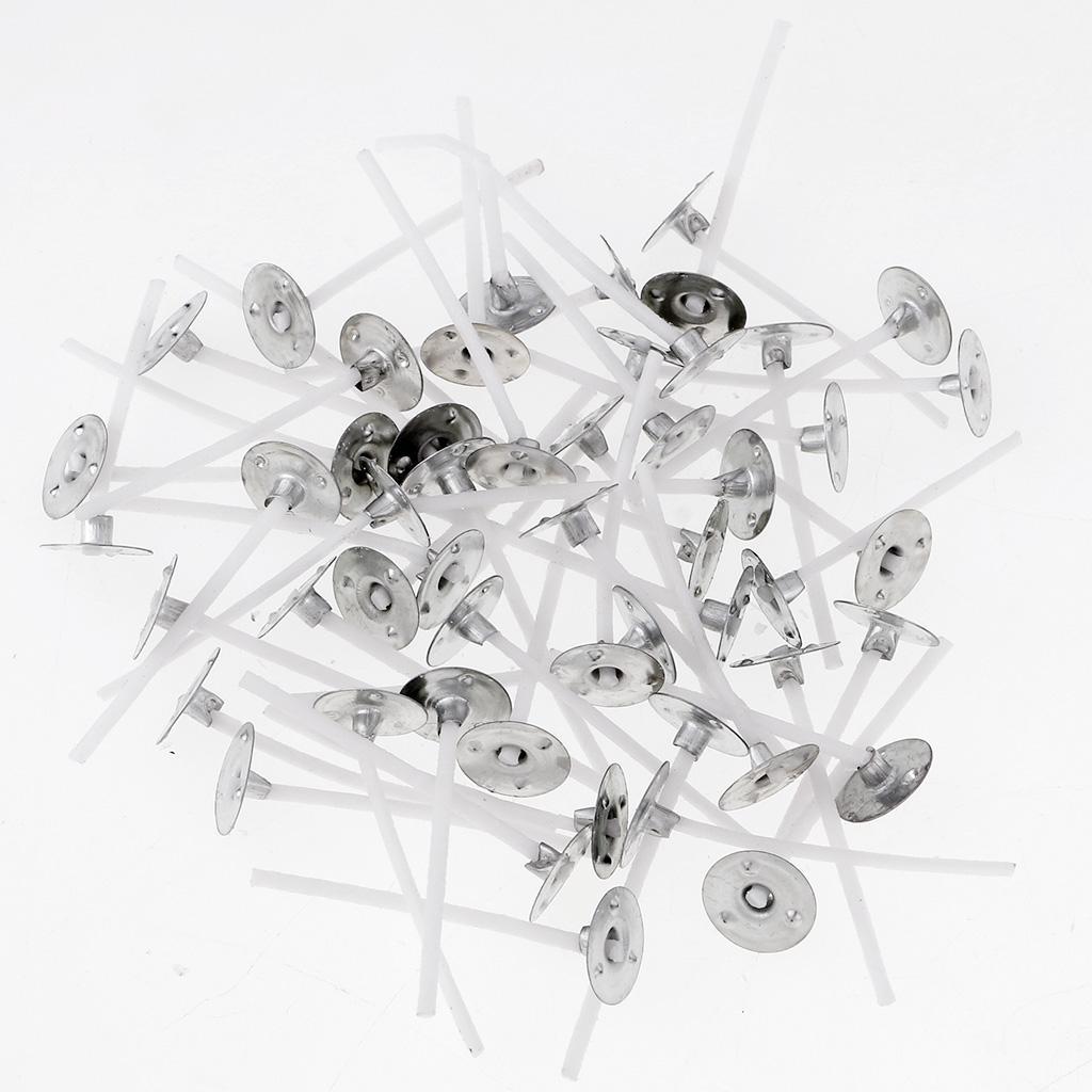 300pcs 35mm Candle Wicks Cotton Core Pre Waxed with Sustainers DIY Craft