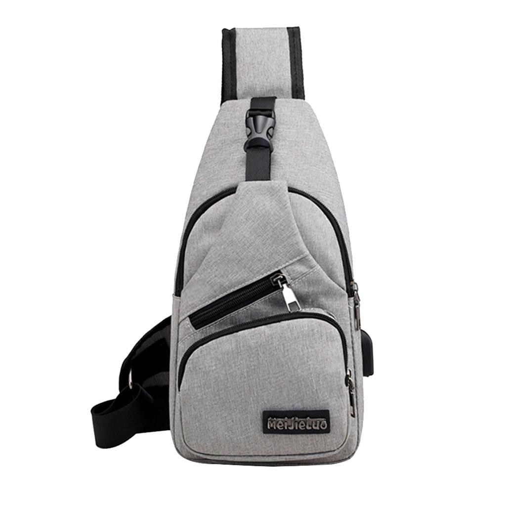2x Fashion Men Sling Bag Chest Pack Anti Theft Casual Lightweight Cross Body Bag