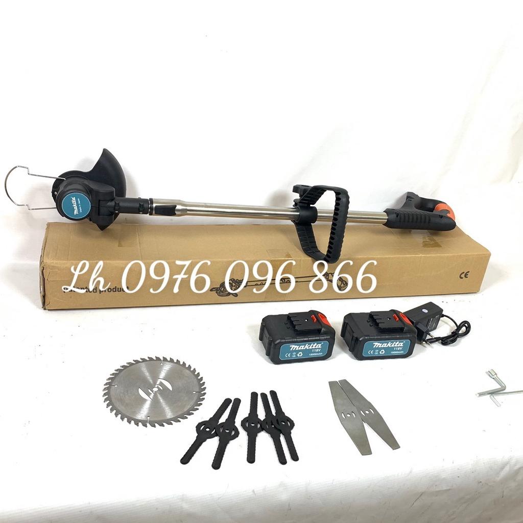 máy cắt cỏ chạy pin MAKITA 118V,tặng kèm 8 lưỡi