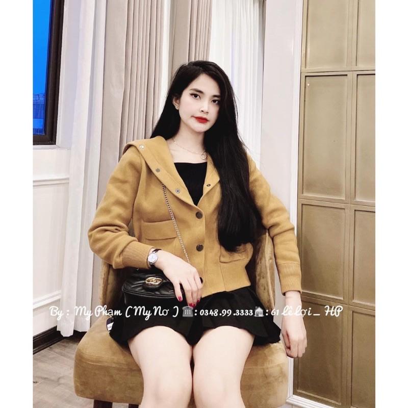 ÁO DẠ KHUY NỮ CÓ MŨ