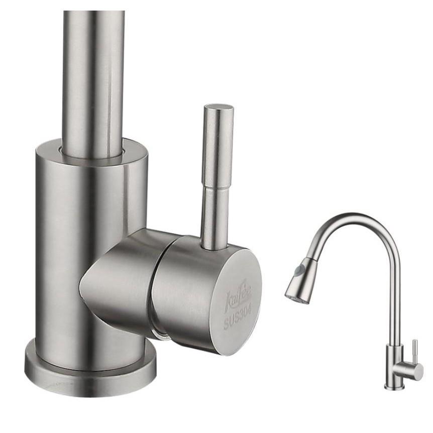 Khuyến mãi - Vòi nước rửa chén Nóng lạnh dây kéo rút INOX 304