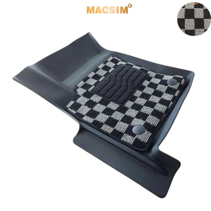 [CHÍNH HÃNG] Thảm lót sàn ô tô Toyota Fortuner 2017-2026/Innova 2017-2022 Macsim – 2 Lớp Ca rô, chuẩn phom, Sử dụng lâu dài (Mã 03)