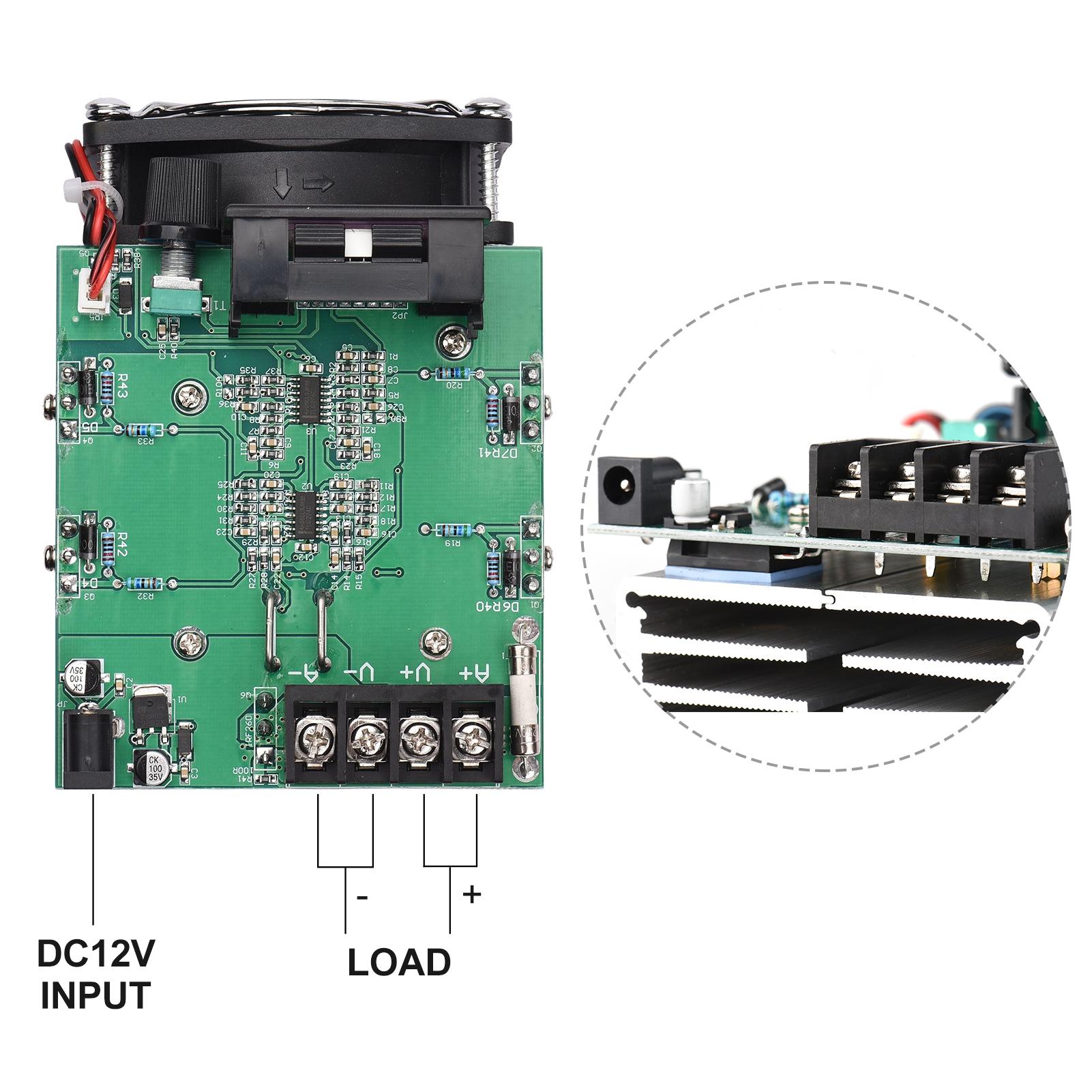 250W 12V 20A Constant Current Electronic Load Tester Multifunction Digital Electronic Load Meter Battery Capacity Tester Discharge Aging Power Supply Module