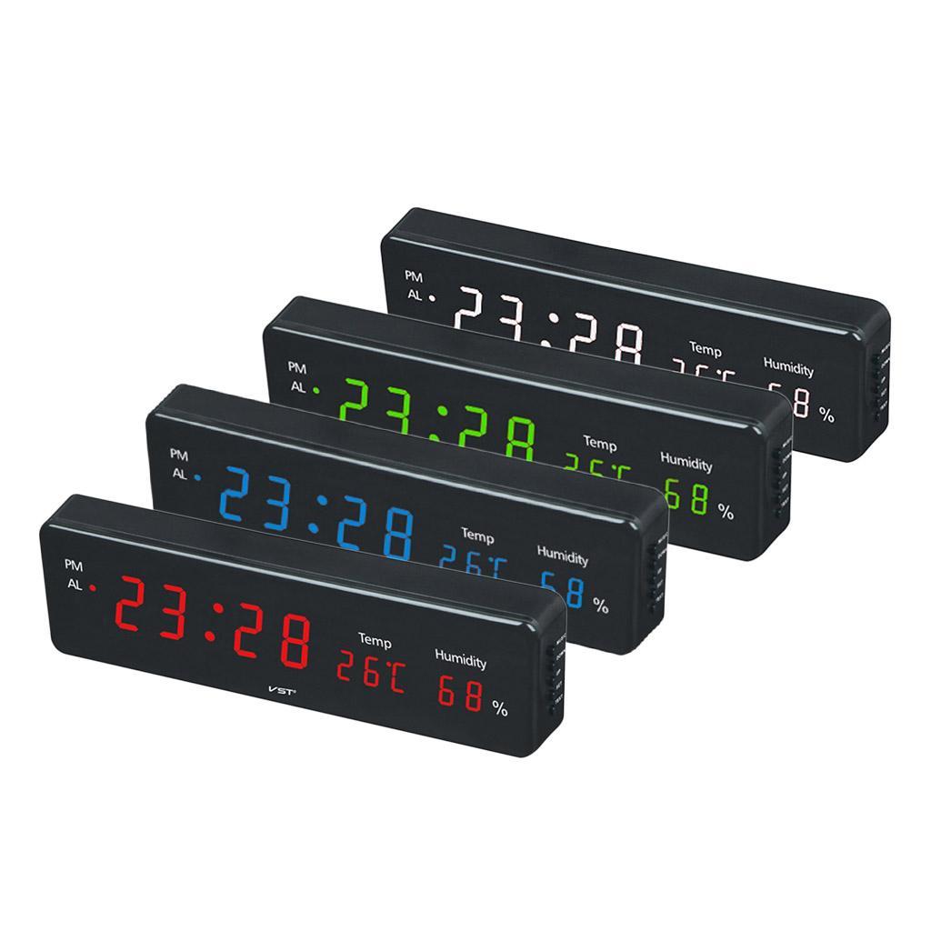 Led Digital Alarm Clock Temperature Humidity Display Clock