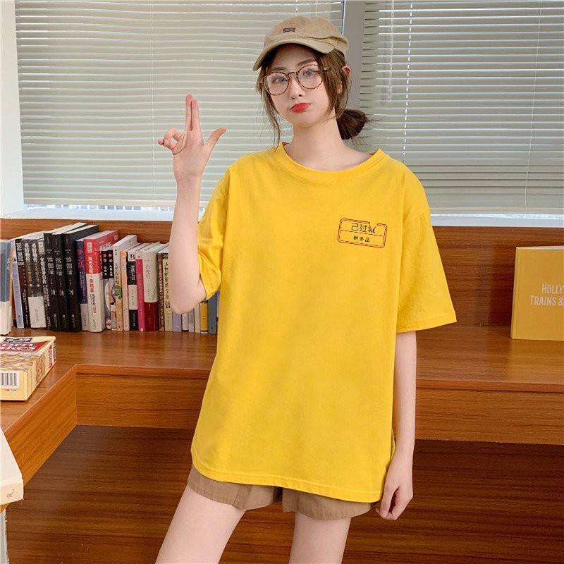 Áo phông unisex nam nữ tay lỡ thun form rộng teen cổ tròn oversize cotton giá rẻ basic đen trắng tee pull Hình Chữ Nhật