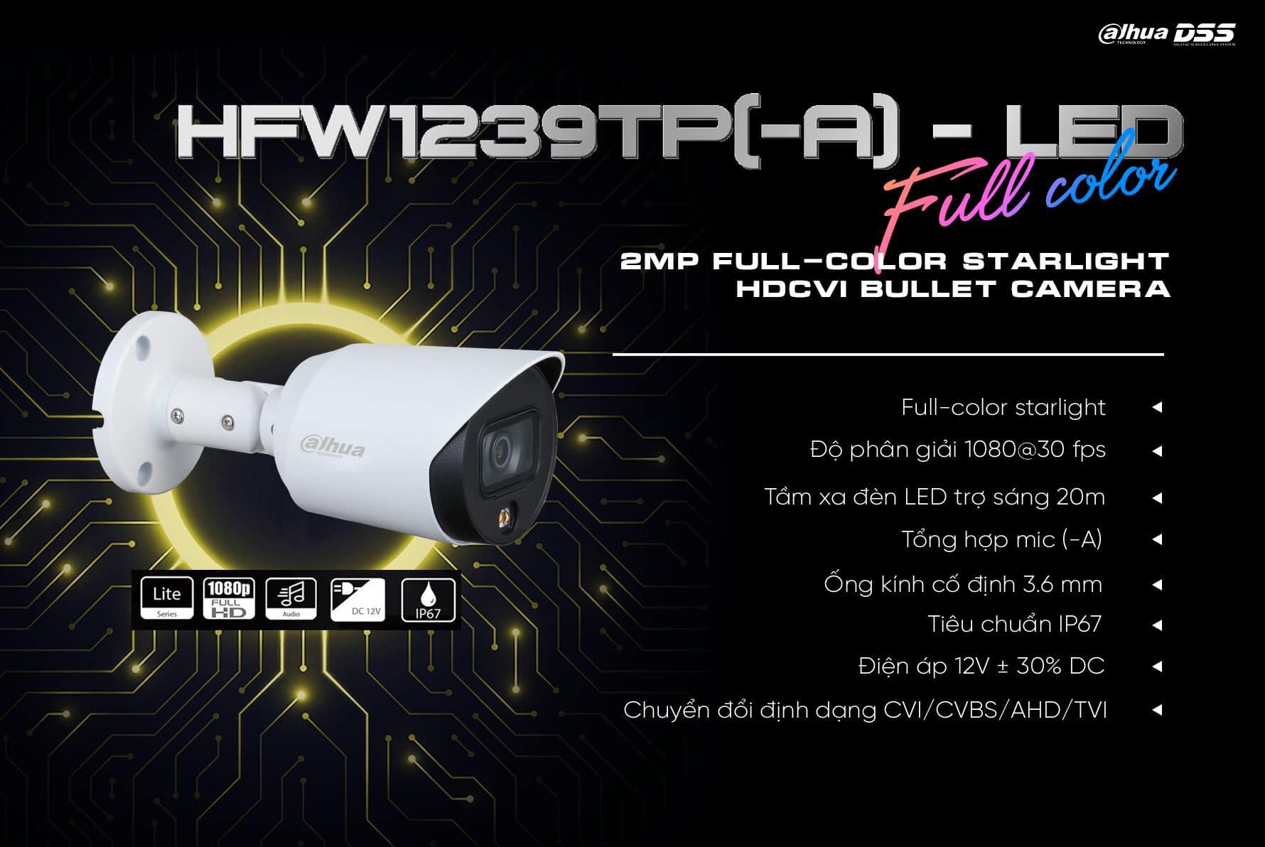 Camera HDCVI Eyeball 2MP DAHUA DH-HAC-HDW1239TLQP-A-LED-S2-hàng chính hãng