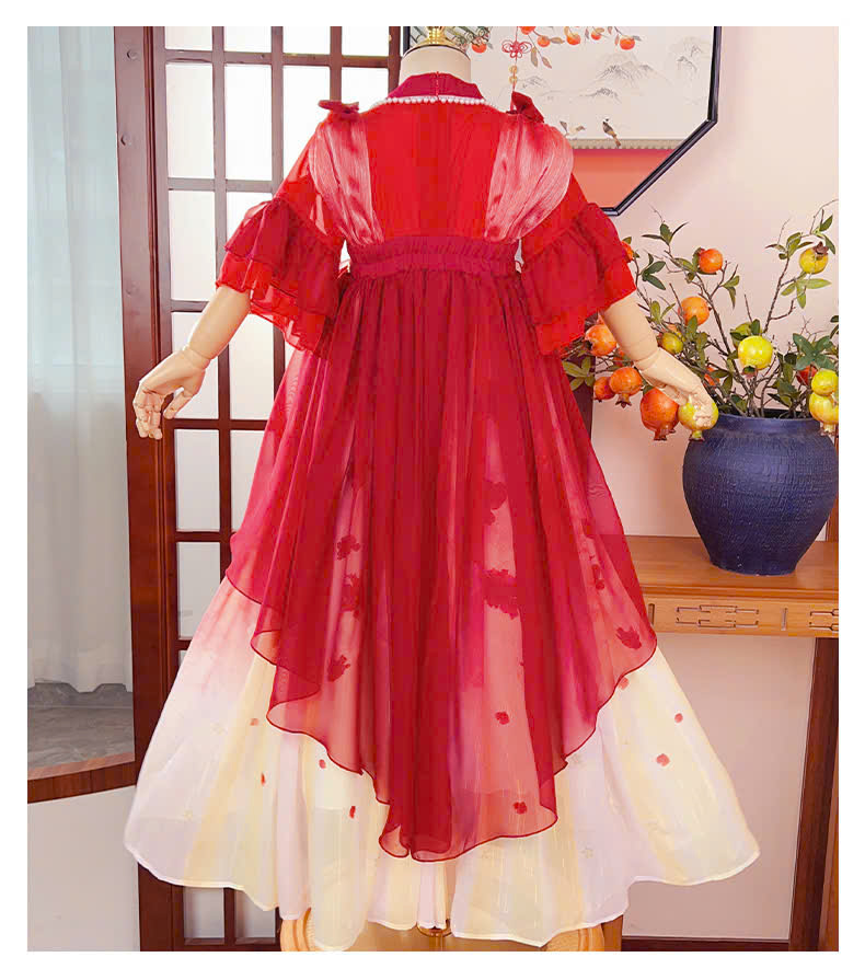 Đầm váy công chúa cổ trang hanfu hán phục cho bé gái diện lễ tết trung thu biểu diễn múa 100-170 hàng Quảng Châu